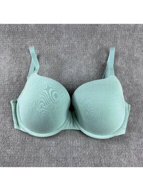 Victoria's Secret T-Shirt Bra Push-Up Bra Wired Padded 34DD 34E Sage Green